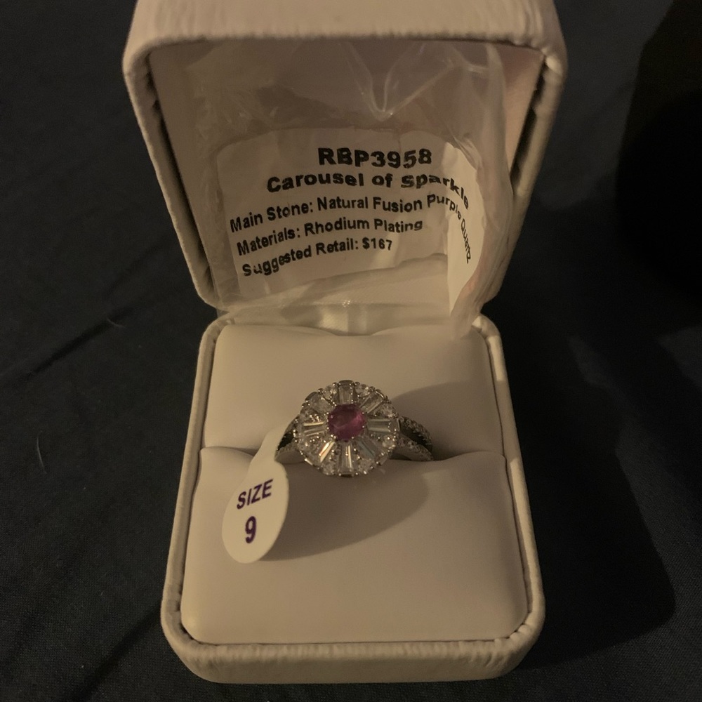 Bomb Party Natural Fusion Quartz on Rhodium Plating. - Picture 3 of 3